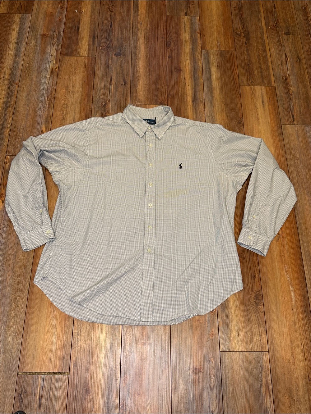 Polo Ralph Lauren Button-Down Shirt in with Navy Polo Pony Logo Classic Fit XXL